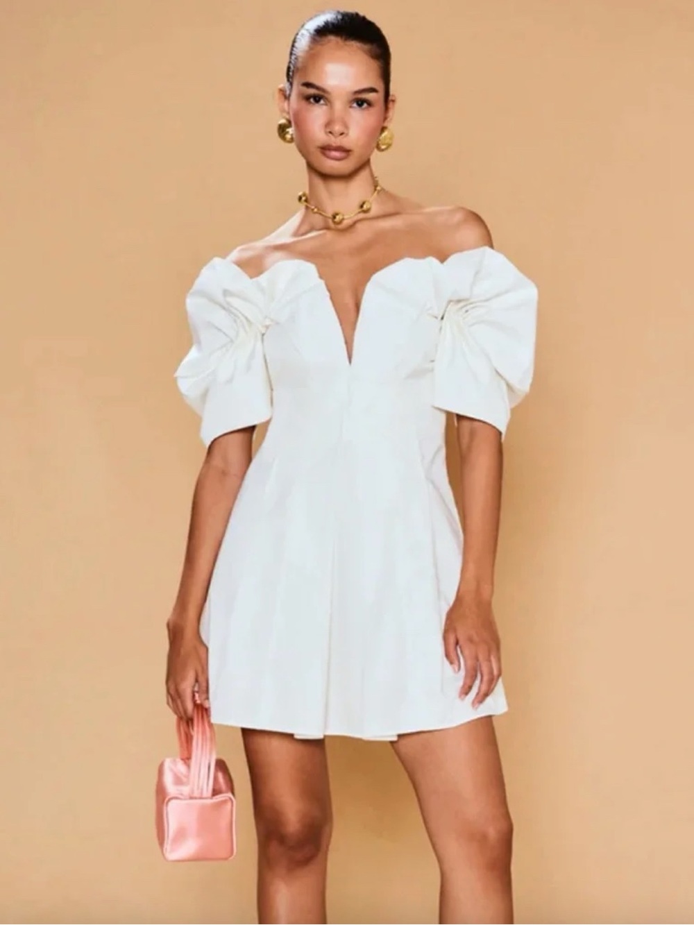 Cult Gaia Asal Mini Dress White